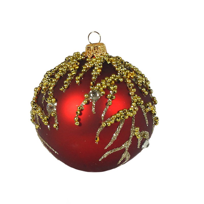 Vianočná guľa 3D Red Gold Lux