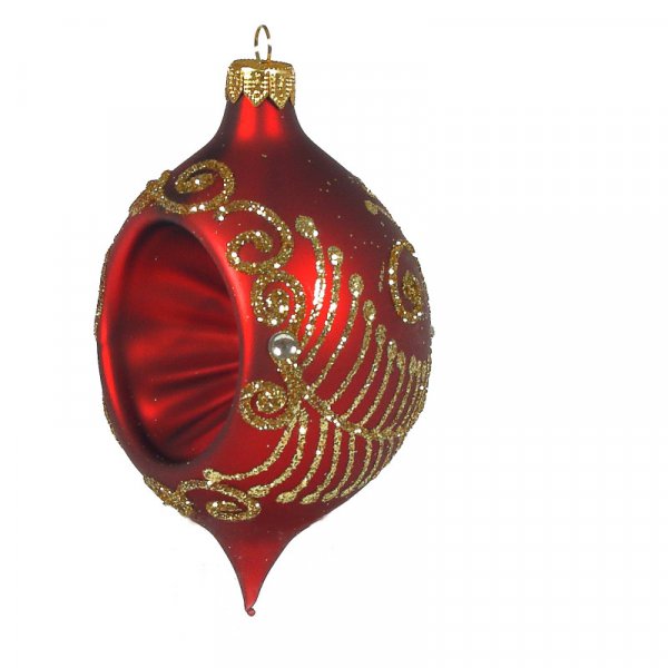 Vianočná guľa reflektor Royal Bordo - 8 cm