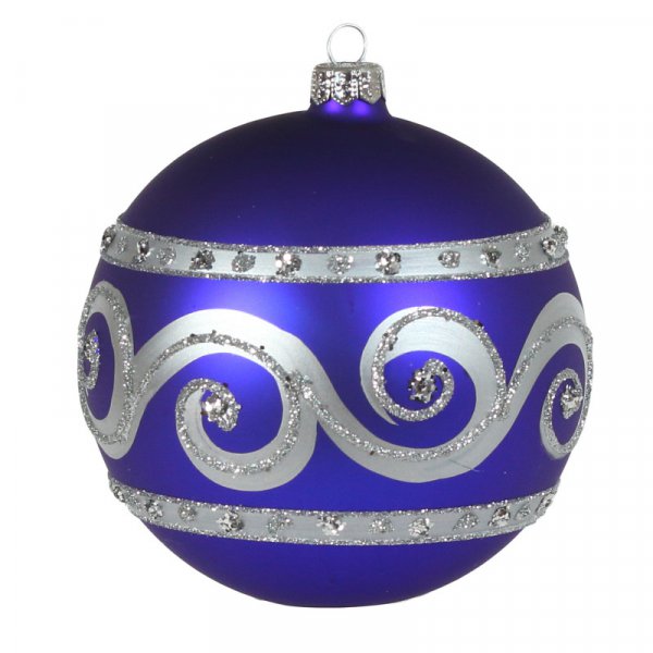 Vianočná guľa Blue Atlantis - 12 cm
