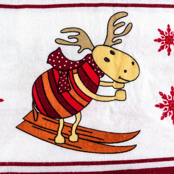 Set Vianočné flanelové obliečky Reindeers 140x200cm , 70x90 cm
